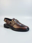 Stylish leather shoes for men with durable lug sole, available online in Pakistan.