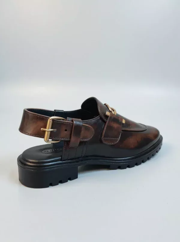 Stylish leather shoes for men with durable lug sole, available online in Pakistan.
