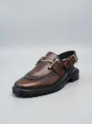 Stylish leather shoes for men with durable lug sole, available online in Pakistan.