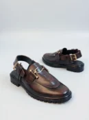 Stylish leather shoes for men with durable lug sole, available online in Pakistan.