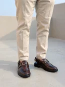 Stylish leather shoes for men with durable lug sole, available online in Pakistan.