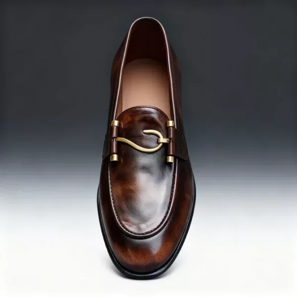The Belmont Horsebit Loafer | Men's Handcrafted Brown Leather Shoes in Pakistan - Image 2