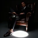 Men's brown handcrafted leather quilted tassel loafers by Royal Moccs.