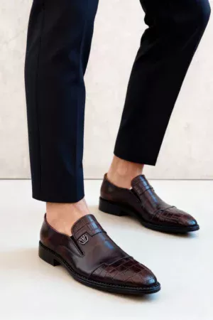 The Sterling Textured Loafer | Men's Handcrafted Brown Leather Shoes in Pakistan